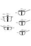 Saturn 6-Piece Stainless Steel Pot Pan Milk Dispenser Sauce Bowl Set Compatible with All Stoves - 2