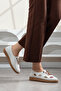 Genuine Leather Inner Lining Leaf Detailed Extra Soft Casual Women's Shoes Flexible Lace-Up Comfort - 3