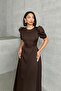 Women's Brown Watermelon Sleeve Dress - 6