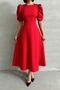 Women's Red Watermelon Sleeve Dress - 3