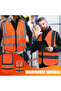 AUTO FAMILY High Visibility Safety Vests with Reflective Strips XXL– (Pack of 15) - 4