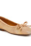 Women Beige Suede Bow Embellished Ballerinas - 5