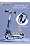 2-Wheel Kick Scooter with Dual Braking System, Foldable Lightweight Scooter with Music, - 7