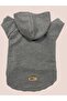 Hooded Sweatshirt Dog And Cat Outfit - Plain Gray - 2