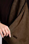 شال بنجي مونوغرام مسطح منقوش على الوجهين - كراميل داكن - 5