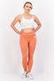 Women Sportswear Fit Brand Logo Training Leggings, Coral - 3