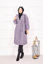 Herringbone Patterned Coat Lilac - 3