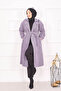Herringbone Patterned Coat Lilac