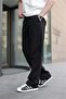 Comfortable Cut Men's Black Trousers with Leg Detail 6532 - 2