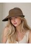 Straw Brown Visor Hat with Wide Brim Open Top - Golf Tennis Summer Beach Premium - 6