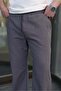 Comfortable Cut Men's Smoked Trousers with Leg Detail 6532 - 4