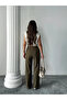 Khaki Green My Palazzo Fabric Trousers - 3
