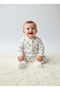 Newborn Baby I Love Mom Dad Printed Cotton White Top and Bottom Set - 3