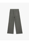 Beli Lace-Up Pocketed Straight Wide Leg Striped Trousers - 4
