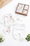 100% Cotton Embroidered 5-Piece Boxed Baby Hospital Discharge Birth Gift