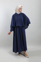 Navy Blue Cloak Dress - 3