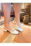 Women's Trend Mary Jane Patent Leather Square Toe Short Block Heeled Shoes - 2