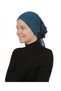 Lace Tulle Petrol Ready-To-Wear Turban Hijab Bonnet Suitable for Medical Use - 5