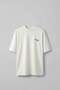 Men's Super Oversize Ancient Figure Printed Premium T-Shirt Ecru