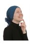 Lace Tulle Petrol Ready-To-Wear Turban Hijab Bonnet Suitable for Medical Use - 7