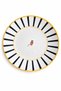 Bird Patterned Black Striped (6 Pieces 27 cm) Serving Plate Set – Modern Cake and Breakfast Presentation Plates - 4