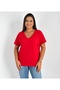 V-Neck Trend Large Size Cotton Fabric Premium T-Shirt - 6