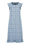 Checkered Textured Gilet Dress 2514-03 Ice Blue - 6