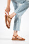 Janie Women's Genuine Leather Buckle Sandals - 4