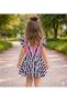 Girl's Teddy Bear Detailed Salopet Dress T-Shirt Set - 3