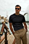 Men's Slimfit Black Crew Neck 100% Organic Cotton Plain Basic Summer T-Shirt - 5