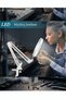 Led Magnifying Desk Lamp 5X 10X – 3 Color Adjustable USB Articulating Arm Illuminated Magnifier (White) - 8