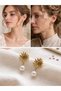 Vintage Style Design Women's Earrings Pearl Yellow