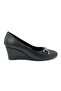 312213   Black Wedge Sole Women's Shoes
