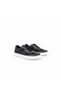 Black Leather Mesh Detailed Women's Casual Sneaker