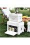 AUTO FAMILY Outdoor Collapsible Camping Folding Storage Box 70L, Foldable Plastic Storage Box, White - 3
