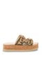 Elara Fia Women's Double Buckle Slippers 0012431 Beige - 4