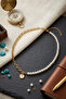 T Pearl Chain Letter Style Necklace - 2