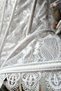 Feminine Fluffy Volume Waist Detailed Transparent Vintage Lace Party Night Blouse Crop - 4