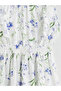 Quality Pieces from Çelebi Store Zero Roba Collar Flowered Girl's Dress - 5