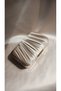 Women's Dark Beige Special Design Pleated Model Chain Evening Dress Bag, Wedding Invitation Engagement Clutch Portfolio Bag - 3