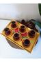 Hand Painted Flower Patterned Gold Gilded Tea Coffee Promise Engagement Service Presentation Decorative Tray - 4