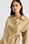 Shirt Collar with Side Buttons, Tie-Up Bottom, Top and Pants Set - 3