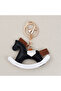2 Pcs Leather Horse Keychains,Handmade leather Bag Pendant Keychain Rocker Horse ! - 3
