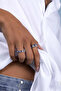Blue and white ring - 4