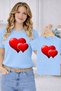 Mother Unisex Kids Combination Oversize T-Shirt Twin T-Shirt Converged Hearts Printed (Single Price)