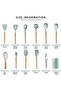 Silicone Utensils Set 12 Pcs, Silicone Spatula Wood Handle, Kitchen Tool Set - 4