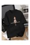 Unisex Lonely Girl Printed Oversize Crew Neck T-Shirt