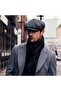 Unisex Black Herringbone Cap Hat Vintage British Style 8-Slice Newsboy Cap - 5