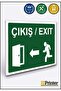 Exit/Exit Warning Sign Dekota 15X20 cm