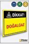 Attention! Natural Gas Isg Warning Sign Dekota 25X35 cm